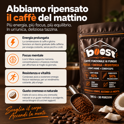 Boost — Caffè con Lion's Mane e Cordyceps