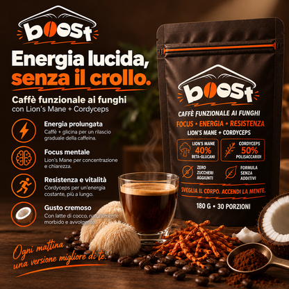 Boost — Caffè con Lion's Mane e Cordyceps